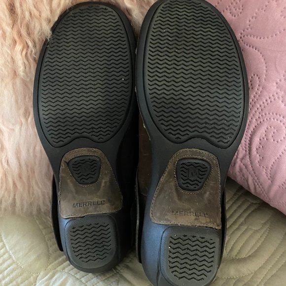 Lk New~ Merrell studded Suede Brown Mules-9 1/2 - Picture 4 of 13